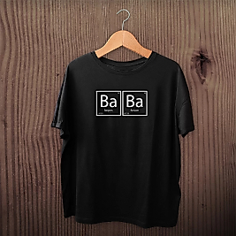 Babalar Günü Baskılı T-shirt - Siyah