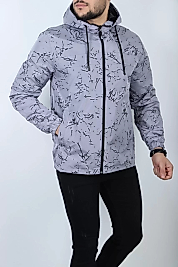 Erkek İçi Astarlı Yağmurluk - Gri