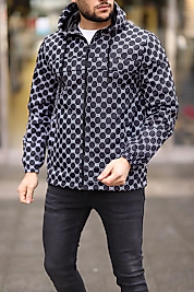 Unisex Kapüşonlu İçi Astarlı Yağmurluk - Siyah