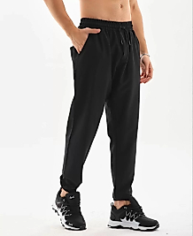 Unisex Lastik Paçalı Eşofman Altı - Siyah