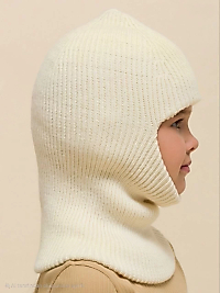 Kışlık Kar Maske Çocuk Triko Bere - Krem