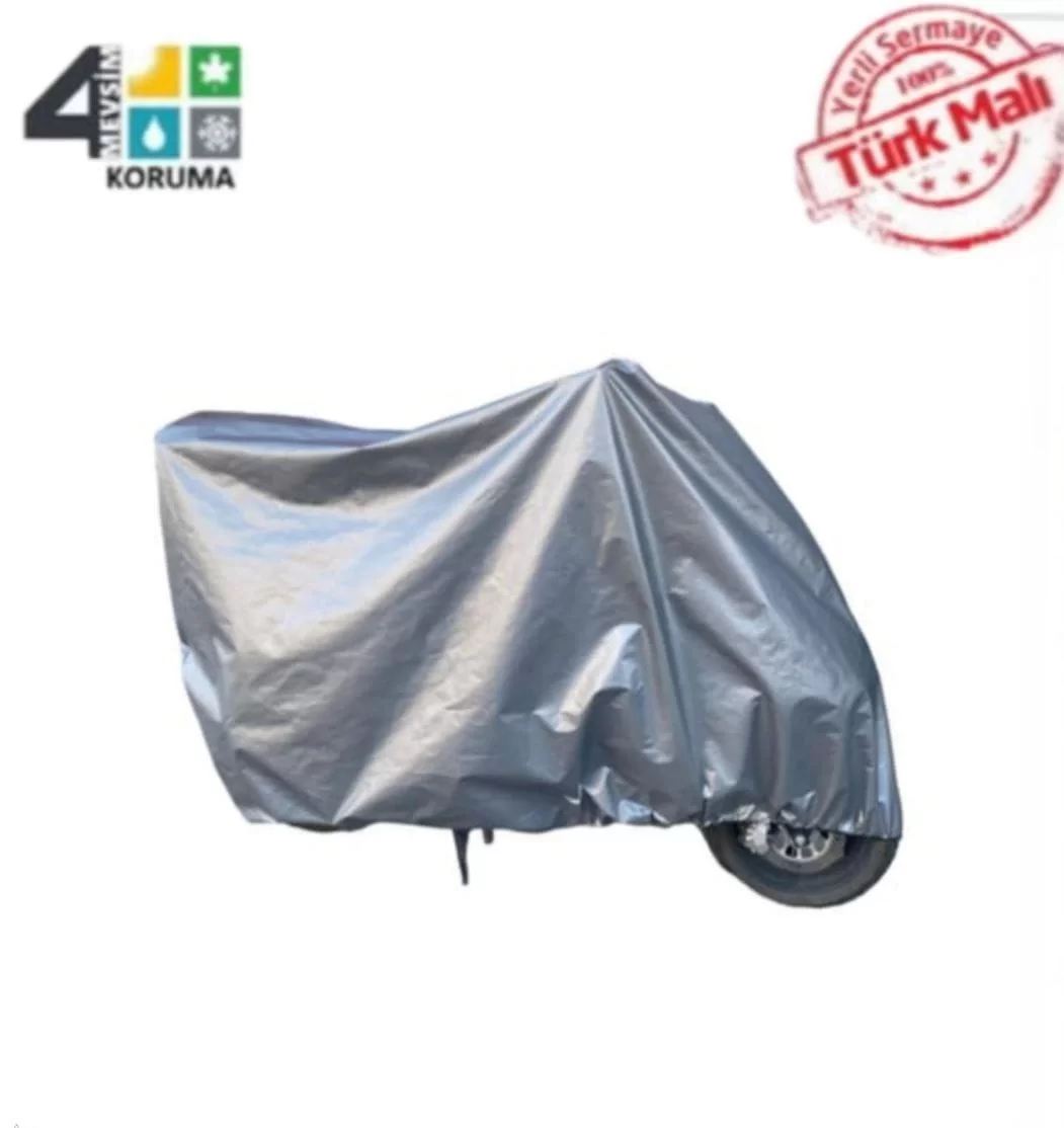 Motorsiklet Branda Miflonlu Su Geçirmez 4 Mevsim (125CC 150CC UYUMLU) - Gri